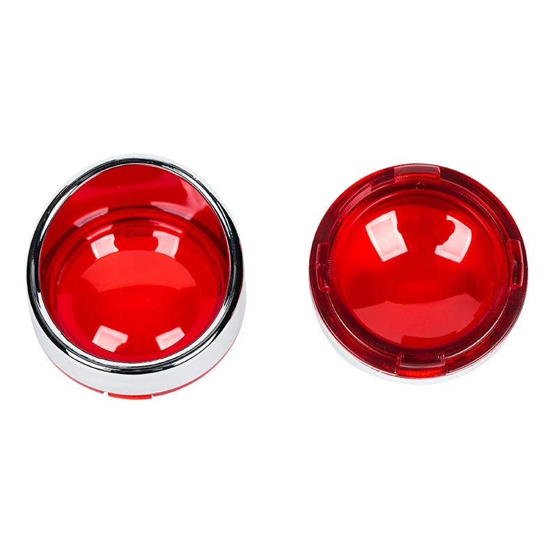 Indicador de luz de giro cubierta de lente roja sin bombilla para Harley Davidson Dyna Foto 4 de 4