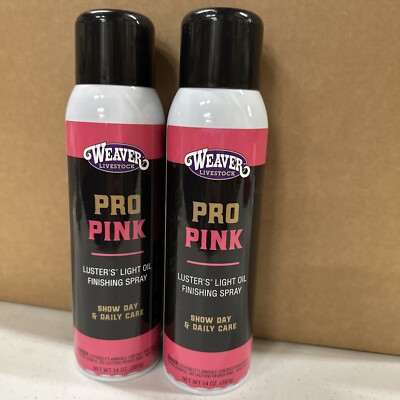 Weaver Livestock Pro Pink Luster's Light Oil Finishing Spray Show Day Daily Care