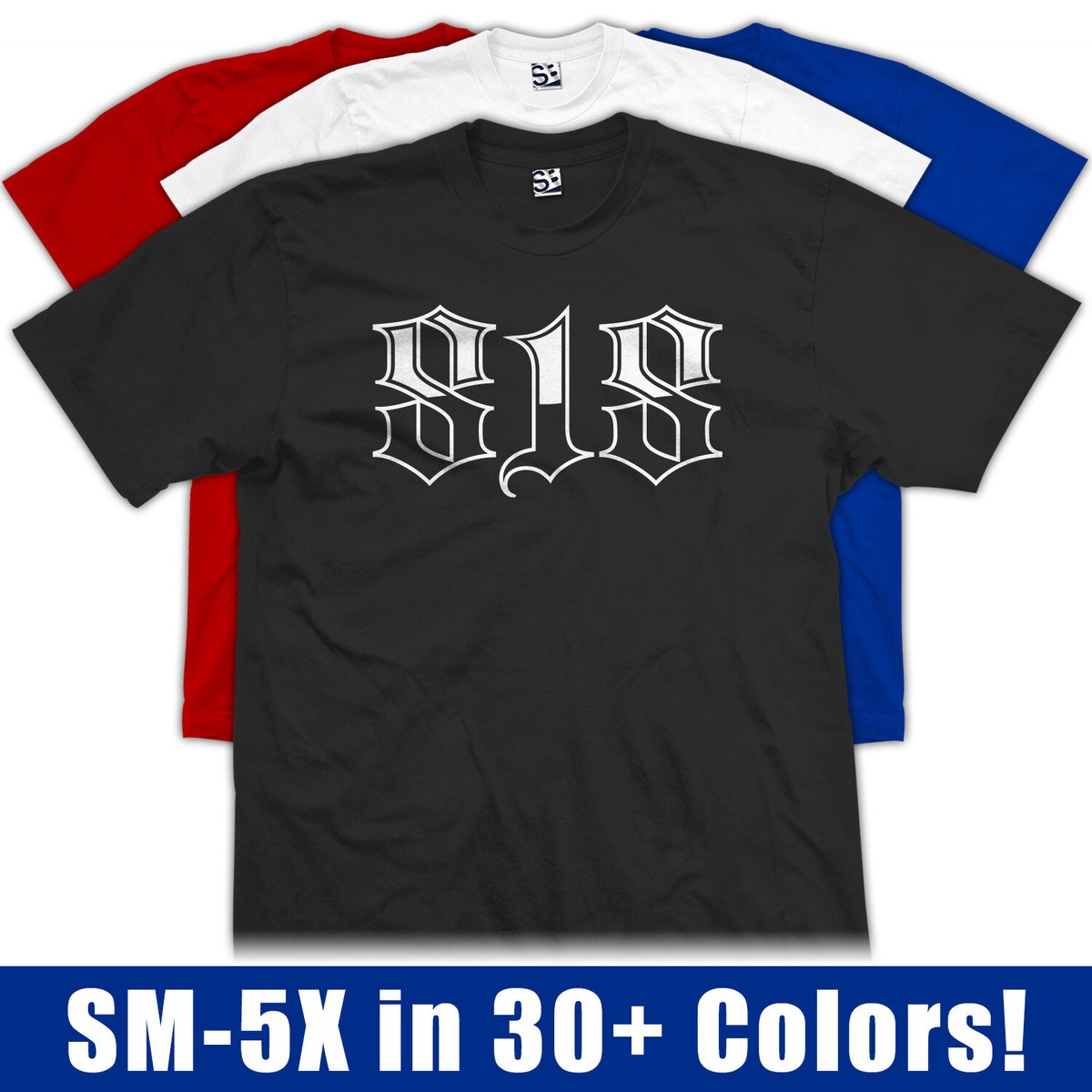 818 Area Code T-Shirt Old English San Fernando Valley