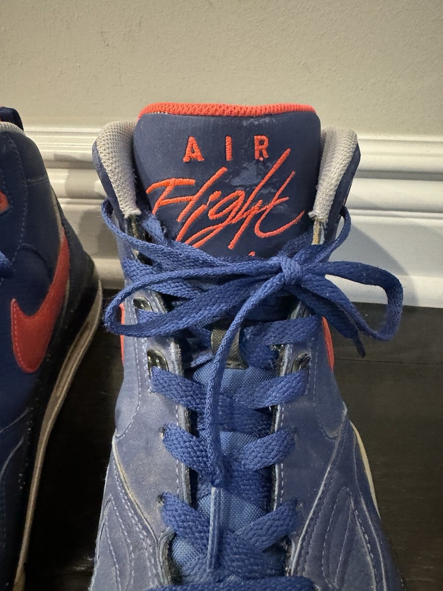 ?Nike Mens Air Flight?2013 Basketball Shoes (579961-400) Royal Atomic Red Size 8 Nike Air Flight 13 Mid Black 2013 for Sale | Authenticity  main image 3