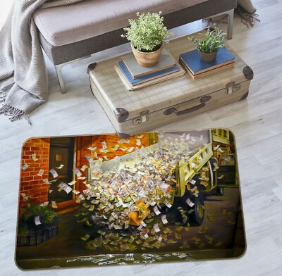 3D Coin Wall ZHUA2583 Game Non Slip Rug Mat Photo Carpet Zoe