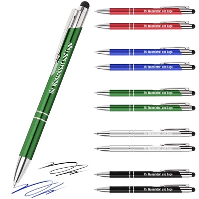 HOMUCASA Kugelschreiber mit Gravur Metall Soft Touch 0.7mm Text Wunschgravur Werbeartikel