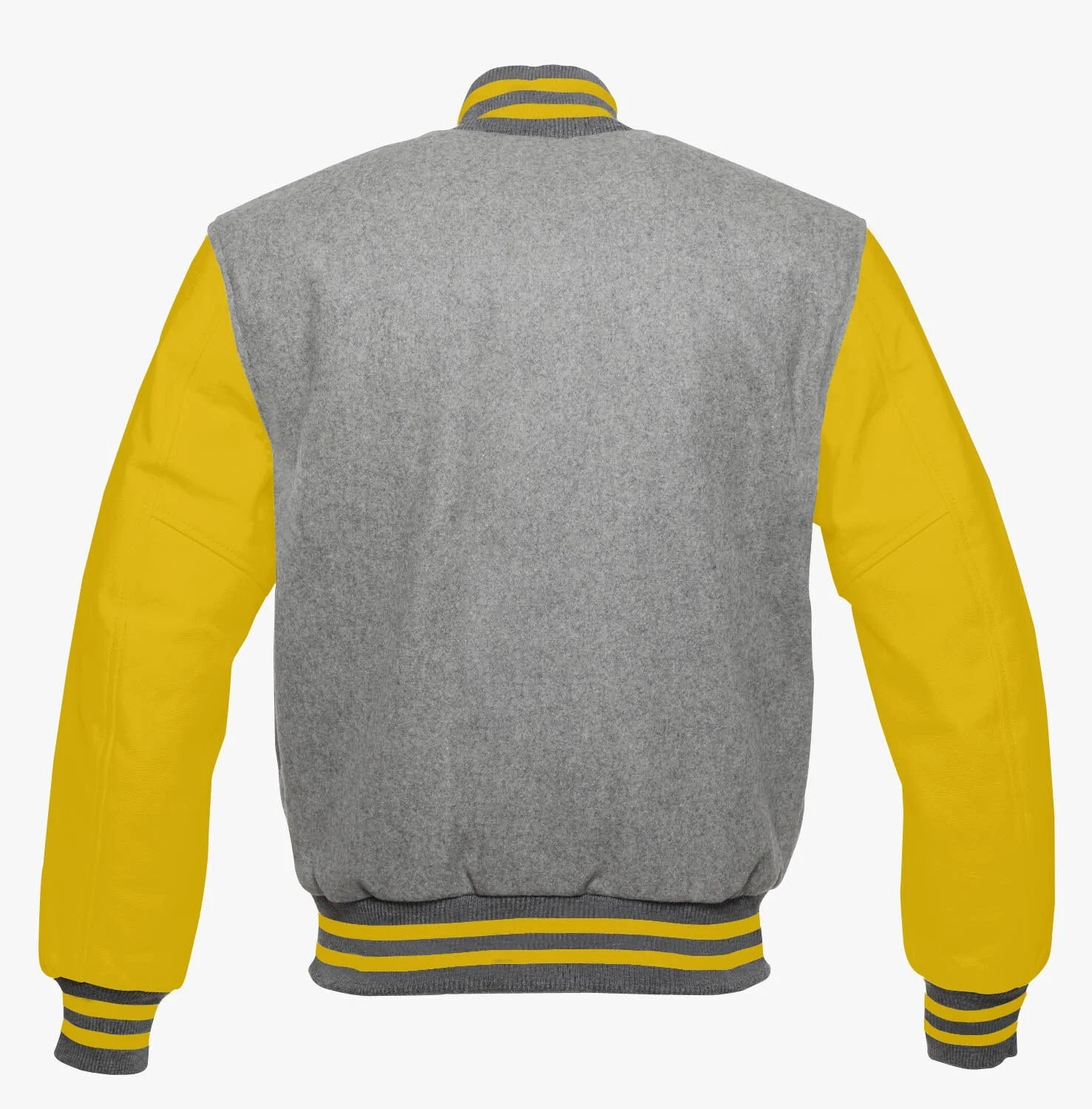 Letterman Style Vasity Jacket Men Wool Snap Closure Leather Sleeves - product detail image 8