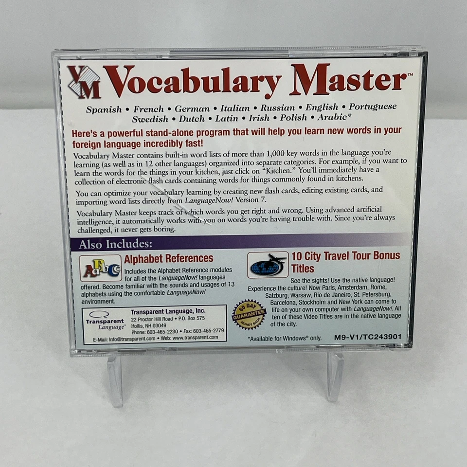 Vocabulary Master : Revolutionary Language Learning Software (CD-ROM, 1998)￼ - Image 2 of 2
