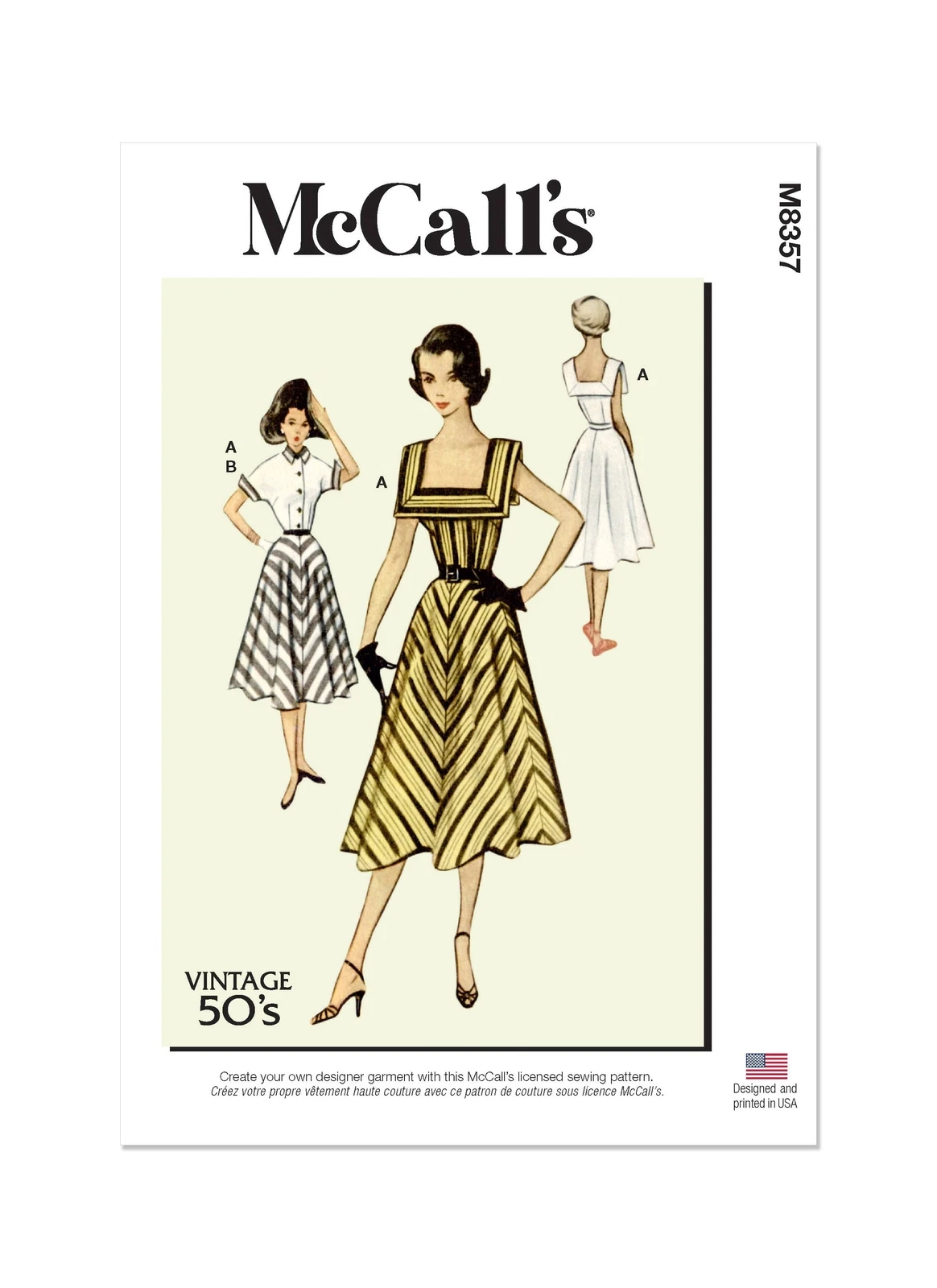 McCall’s Misses Vintage Dress And Jacket Sewing Pattern M8357