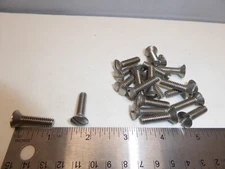 1/4-20 x 1" Oval Head Slotted Machine Screw SS 18-8 VINTAGE USA Made Qty 20