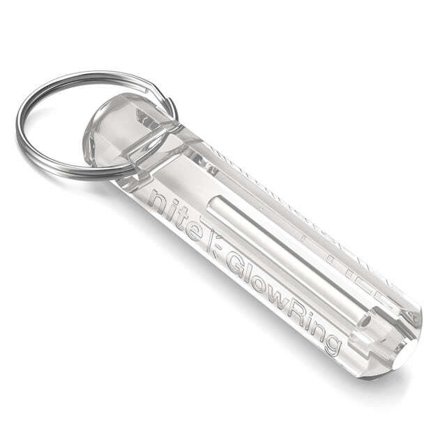 Porte-clés micro-éclairage Radiant avec DEL blanc, noir