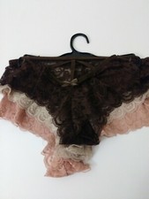 Prima Valentina 3-Pair Women's Underwear Panties Lace Size L