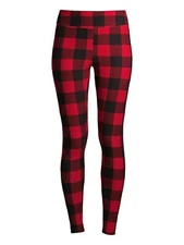 NOBO Red & Black Buffalo Plaid Check Ankle Leggings XXL (19)