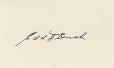 Edd Roush- Signed Notecard (Cincinnati Reds)