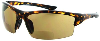 Cougar FS2 Sport Wrap Bifocal Reading Sunglasses in Tortoise&Amber Brown (+3.00)