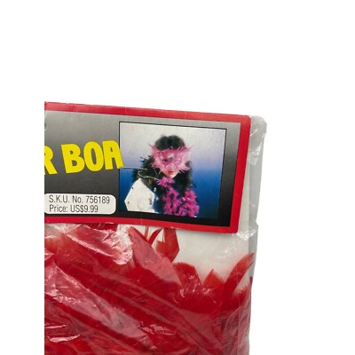 専用フェザー Vintage Red Feather Boa Spencer Gifts 1988 Fright Stuff Dress Up