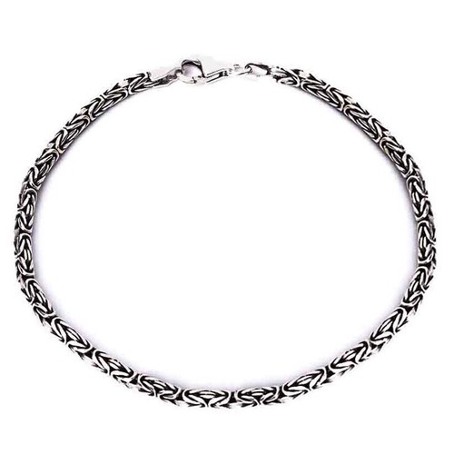 Solid 925 Sterling Silver Men's King Byzantine Round Chain Bracelet! All Sizes - Picture 16 of 25