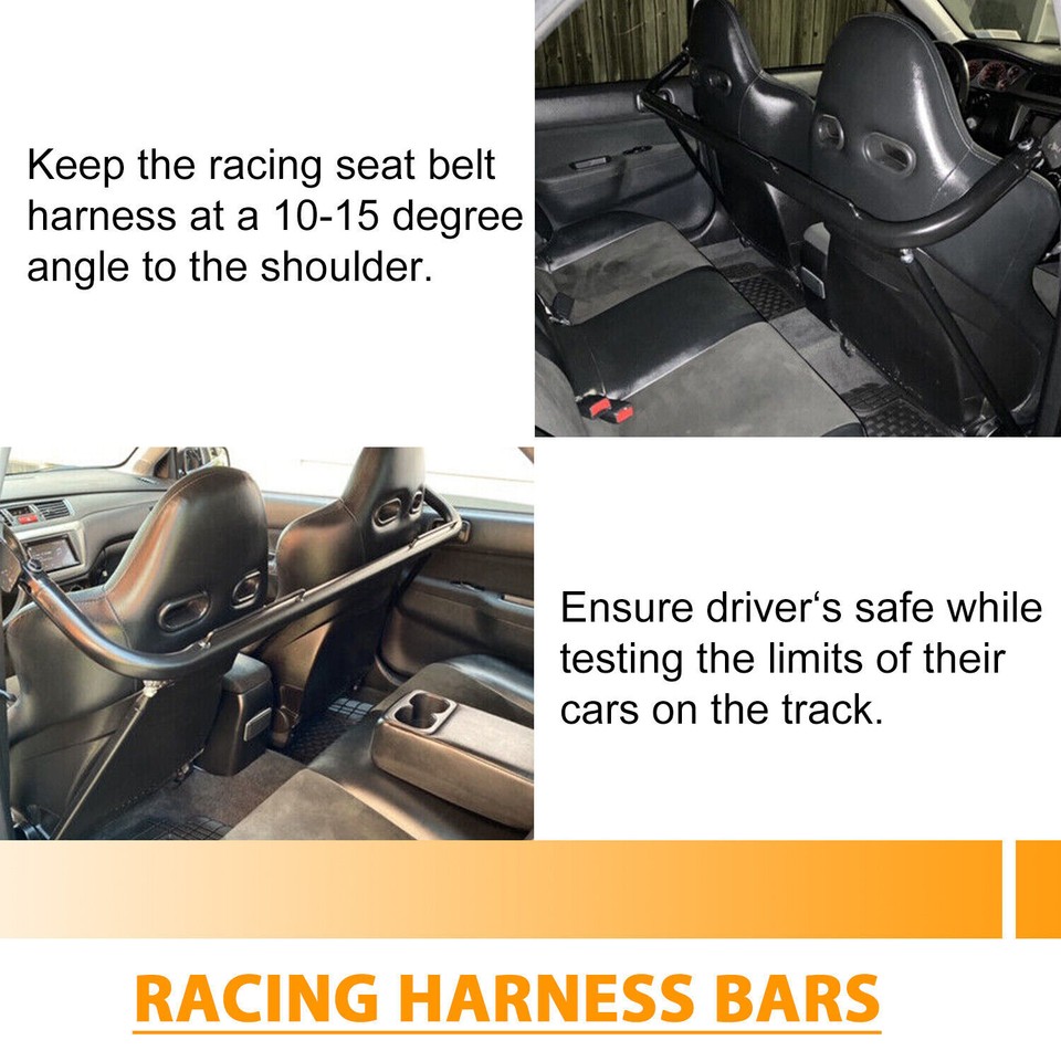 49" Stainless Steel Racing Safety Seat Belt Bar Roll Chassis Harness