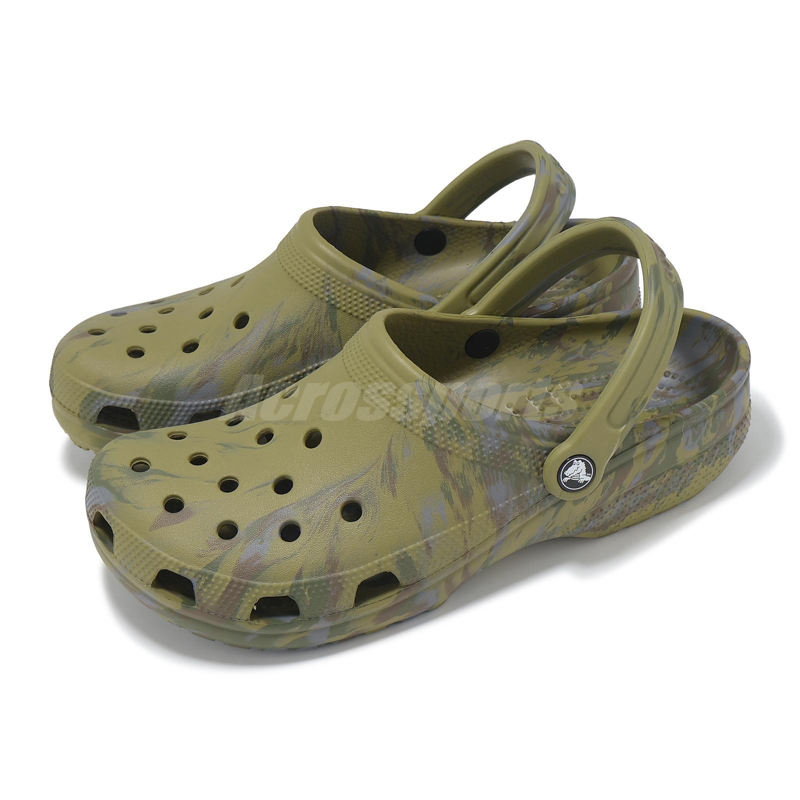 Классические мужские сандалии-слипоны Crocs Classic Marbled Clog Aloe Multi Men 206867-3UC 16090₽