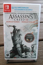 Assassin's Creed III Remastered - Nintendo Switch CASE ONLY NO GAME