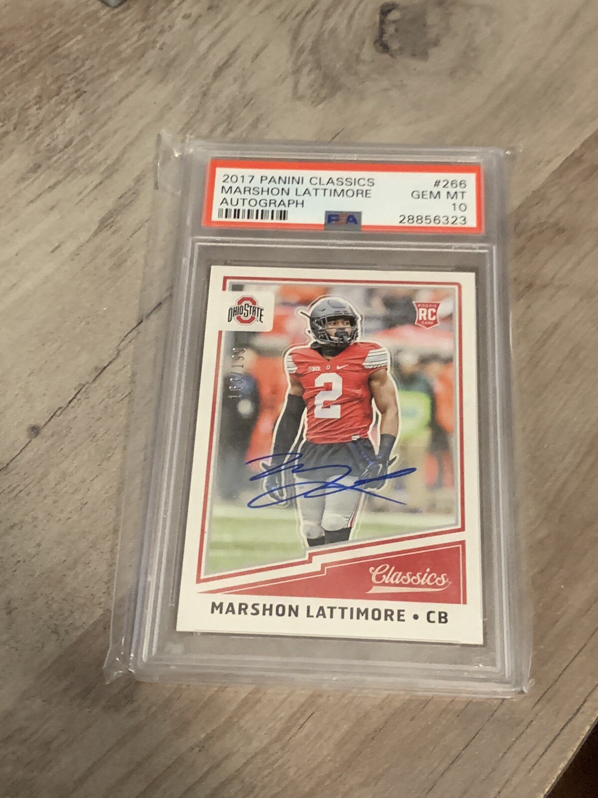Marshon Lattimore Panini Classics #266 Autograph