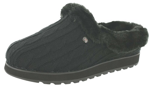 SKECHERS BOBS KEEPSAKES ICE ANGEL FUR SLIPPERS WOMEN SHOES BLACK SIZE 8 NEW - 第 1/5 張圖片