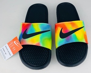 multicolor nike slides