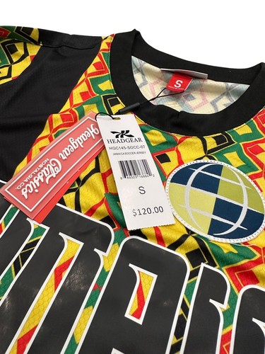 Camiseta deportiva de fútbol de la Copa Mundial de 1990 clásica con arnés para hombre del equipo internacional de Jamaica - Imagen 7 de 7