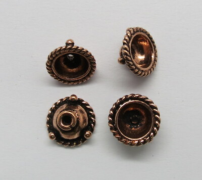 10 Pieces Copper Beads Cap 9mm Round Antique Copper Jewelry Making