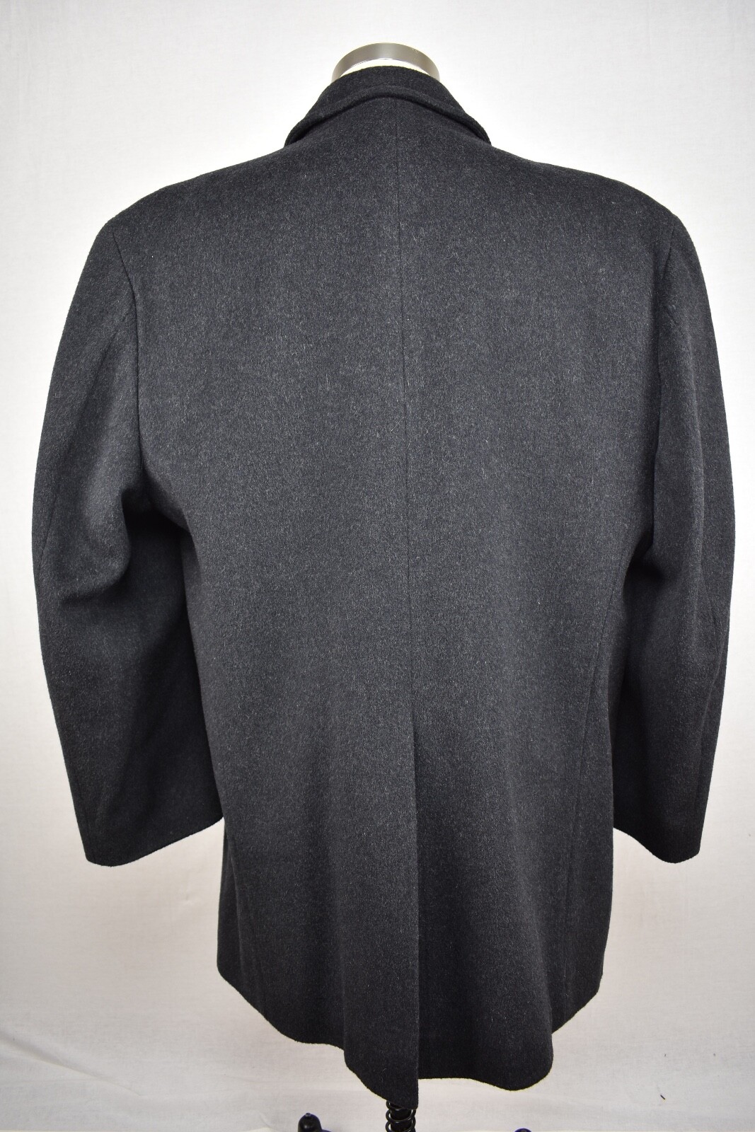 Bill Blass Solid Dark Gray Flannel Wool Three But… - image 3