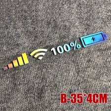 1Pc Funny Sticker 100% Wifi Battery Signal Logo Car Body Window Vinyl Decal
