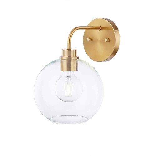Hampton Bay Vista Heights 8 in. 1-Light Aged Brass Vanity Light Fixture - Picture 7 of 7