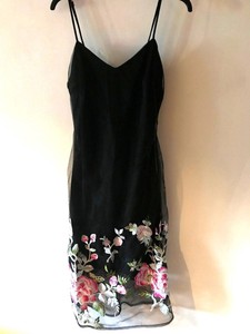 new look black dress with flowers