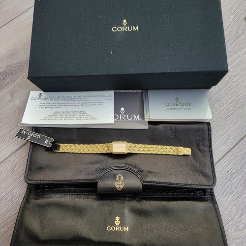 Vintage Ladies CORUM 18K Yellow Gold Watch - 第 2/12 張圖片