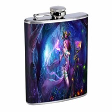 Hot Anime Witches D4 Flask 8oz Stainless Steel Hip Drinking Whiskey