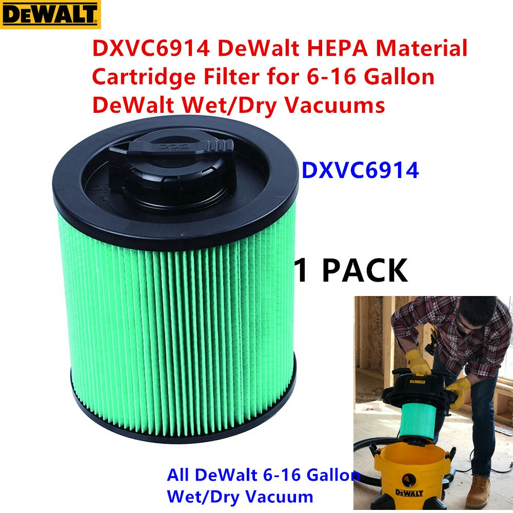 1pcs DXVC6914 DeWalt HEPA Material Cartridge Filter for 6 16 Gal