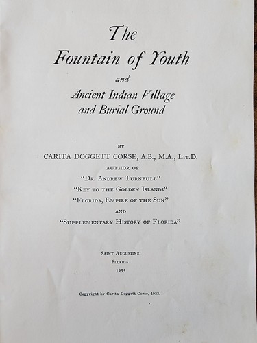 The Fountain of Youth St Augustine Florida 1513 Carita Doggett Corse 1935 - Picture 3 of 4