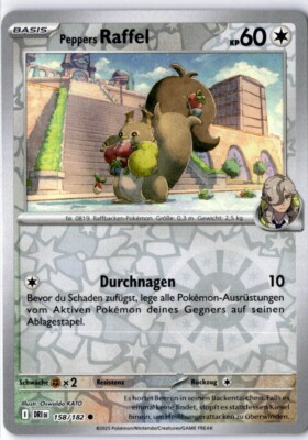 Pokemon Peppers Raffel 158/182 - Ewige Rivalen - Reverse Holo Near Mint Deutsch