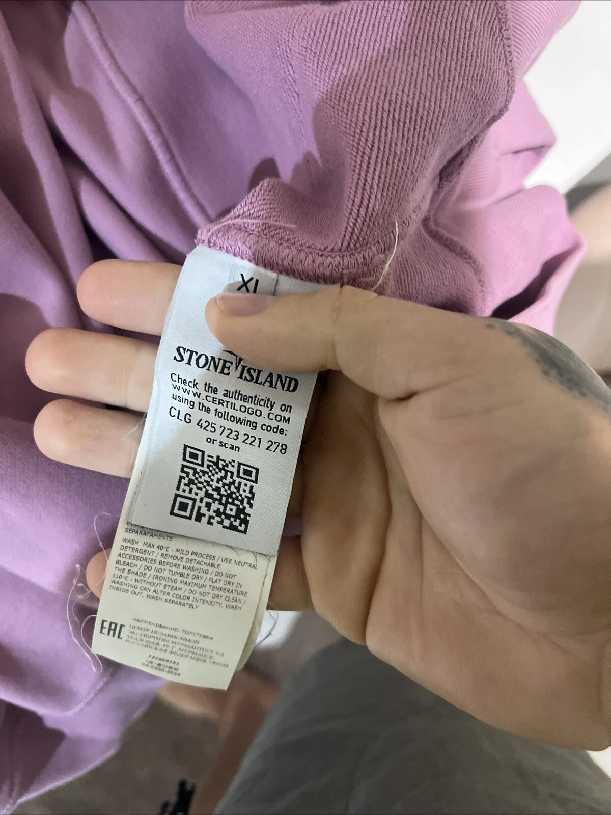 Set maglione e pantaloncini Stone Island rosa XL