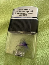 Vintage Scripto Style Vu Lighter Fly Fishing Hook Lure Engraved The Chariot Penn