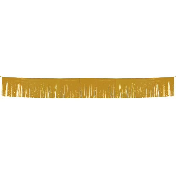 Fransen Girlande Gold 6,00 X 0,34 M Silverster Goldene Hochzeit Party Raum Deko-image
