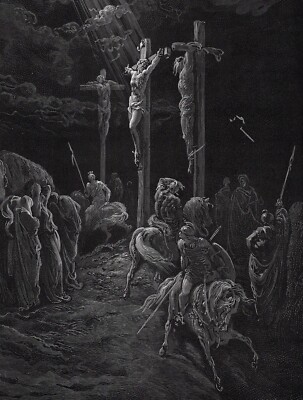 Intense 1800s GUSTAVE DORE Biblical Woodcut 