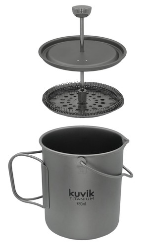 Kuvik Titanium French Press 750ml (25,4 oz) - Ultraleichte French Press - Bild 2 von 6