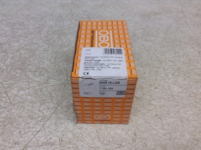 OBO Bettermann 2058 16 LGR Clamp 205816LGR 1195 166 Box of 100 New (TBI)