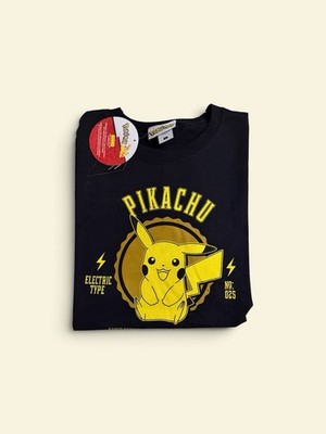 Pokémon Pikachu T-Shirt   Herren Gr. L   Schwarz & Gelb