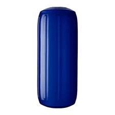 Single Inflatable 8.5" Diameter x 20.5" Cobalt Blue PVC Ribbed Boat Fender