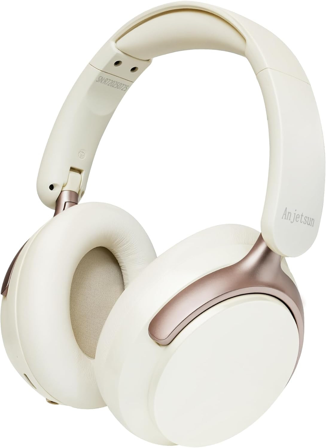 Anjetsun Cuffie Wireless Over-Ear – 80H Di Batteria, ANC E Modalità Trasparenza, Ricarica Rapida 800mAh, Bluetooth 5.4 Con Microfono