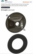 3/ pack Hubbell-Raco 5197-2 Round Cluster Cover, Die Cast Zinc, Powder Coated