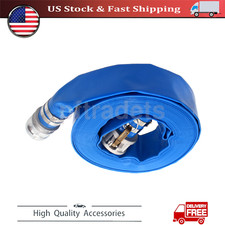 1Pcs 2" x 50' Blue PVC Backwash Hose with Camlock C and E Fittings