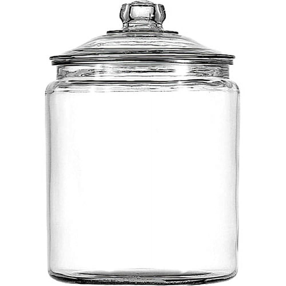 Large Glass Storage Jar with Lid 2 Gallon Pantry Container for Food Display