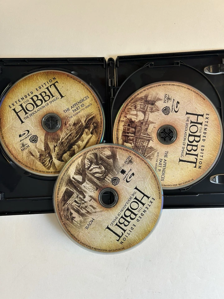 The Hobbit The Desolation of Smaug Extended Edition 3 Blu-ray set with Slipcover - Image 4 of 4