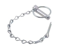 Lynch Pin 3/16 x 1-1/4 with Chain-Cotter CS ZC 1-9/16 Shank (8 Pieces)
