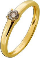 Brillant SolitäRring Gold 585 14K Champagner Diamant 0.25Ct