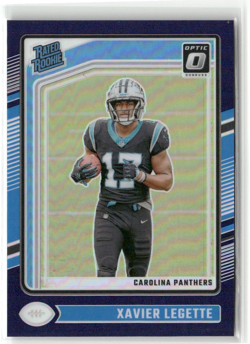 2024 Donruss Optic #299 Xavier Legette Rookie Purple /60 Panthers RC